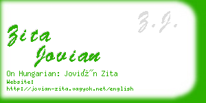 zita jovian business card